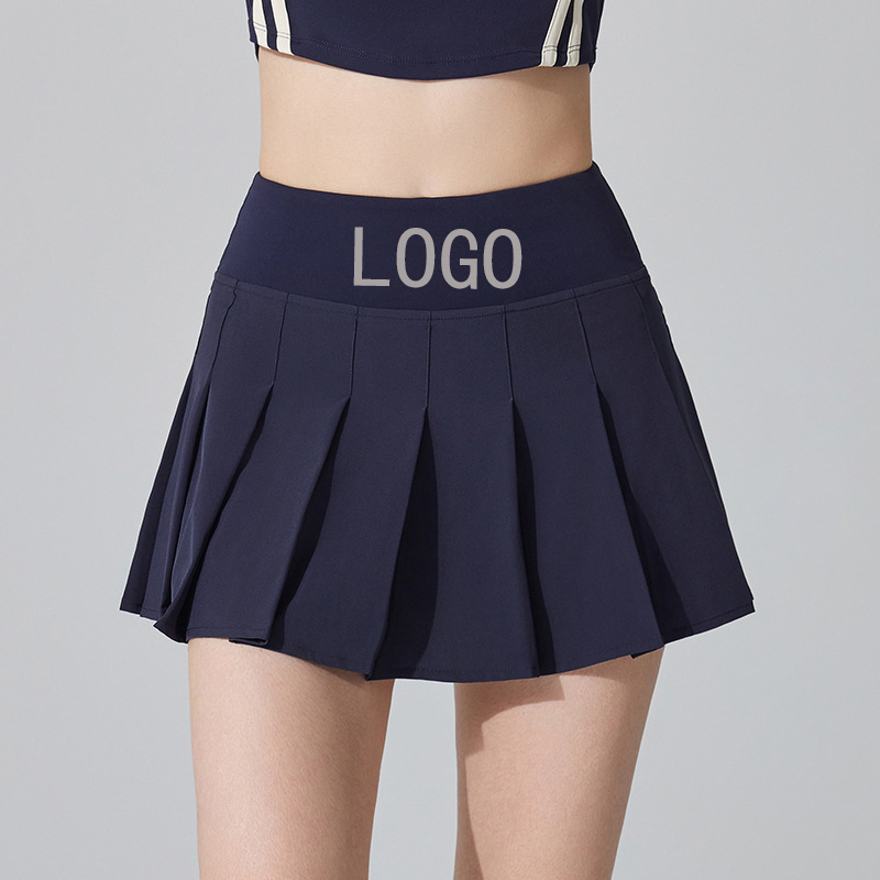 Sports Skirt Slim Fit Stretch Tennis Pleated Skirt Yoga Vacation Sport Shorts Quick Drying Pockets Fitness Wholesale Custom Logo