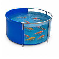Bassin d'élevage de poissons pliable en bâche PVC anti-UV et anti-fuite, capacité 200L-500 000L, pour aquaculture recirculante intérieure et extérieure