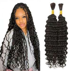 Cabello Indio Barato de 20 Pulgadas, Cabello Remy Vietnamita a Granel, Trama Única, Cabello Ondulado Profundo para Tejer y Trenzar, Cabello Humano de 50g Sin Procesar - Product Image 3