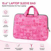 Housse d'ordinateur portable en néoprène personnalisée 15,6 pouces, étui de protection pour ordinateur portable avec poignée et fermeture éclair, sac de transport pour ordinateur pour les voyages et le bureau