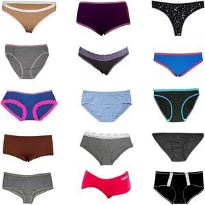 Braguitas de mujer de colores surtidos, de talle medio, sin costuras, de algodón y elastano, tipo tanga, boyshort, G-string, hipster, paquete combinado de ropa interior. - Product Image 1