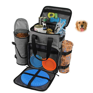 Customized Amazon New Portable Pet Travel Training Bag Large Capacity Pet Dog Toy Food Storage Tote Bag