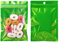 Sacs en plastique mylar personnalisables pochette debout zip-lock PE emballage avec fenêtre pour bonbons alimentaires