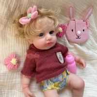 Mini poupée reborn en silicone adorable, coffret cadeau, collection d'artistes, figurines compactes en silicone