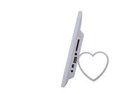Cadre photo numérique intelligent à rotation automatique de 10,1 pouces avec lecture vidéo, prise en charge MP3, en plastique