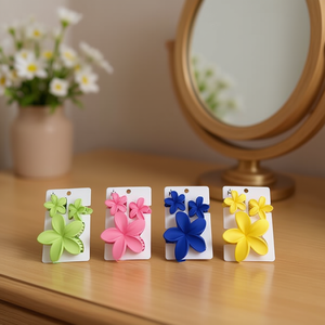 Set di 3 fermagli per capelli Xtreme Matte Egg Flower, accessori colorati per capelli da donna - Product Image 3