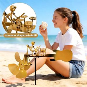 Moulin à vent artisanal en laiton avec impression UV, résistant à la rouille, pour la décoration de jardin/cour, statue d'art extérieur - Product Image 3