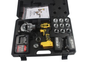 Outil de sertissage électrique CM-300G pour cosses de câbles, pince à sertir hydraulique avec 2 batteries - Product Image 5
