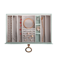 Boîte à bijoux rectangulaire de luxe écologique, doublure en tissu velours, cuir PU solide, boîte de rangement cadeau pour un usage quotidien, personnalisable