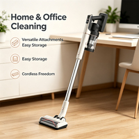Aspirateur balai sans fil 2-en-1 X9 40KPa BLDC avec capteur de poussière intelligent, lumière LED et batterie amovible pour la maison et le bureau