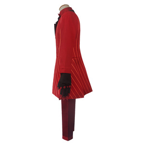 Disfraz de Cosplay de Alastor para Mujer, Traje Rojo a Rayas, Atuendo de Anime para Halloween - Product Image 4