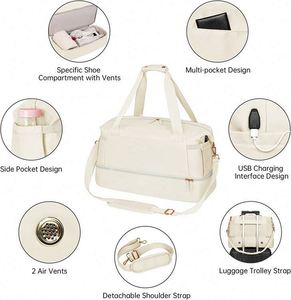 BSCI Factory Sports Travel Duffel <b>Bag</b> with USB Charging Port <b>Big</b> Capacity Gym <b>Bag</b> - Product Image 2