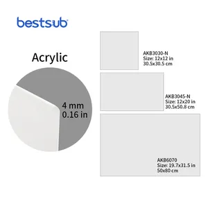 12 "x 20"/30.5x50.8x0.4cm 승화 아크릴 시트 레이저 컷 사진 프레임