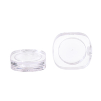Boîte à blush compacte transparente rectangulaire mignonne et portable de 5 g, personnalisable, épaisseur 16 mm, emballage pour poudre compacte Mr Cosmetic