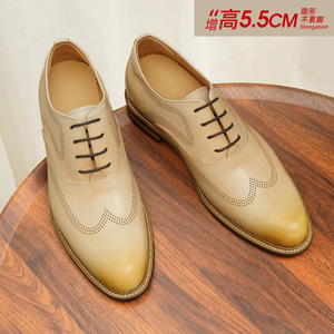 Botas de punta puntiaguda de cuero genuino negro con banda elástica, sin cordones, para oficina y carrera profesional, suela de goma, envío directo - Product Image 3