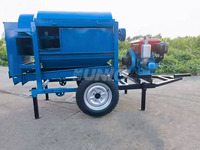 Batteuse multi-cultures robuste, machine à battre le blé et le riz à moteur diesel