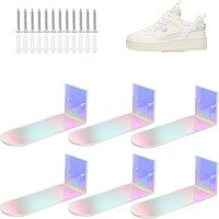 Exhibidor de Zapatos Flotante Magnético Acrílico para Tienda/Comercio, Estante de Almacenamiento para Zapatos Deportivos y Tenis, para Pared