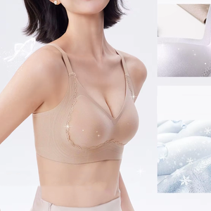 <span class=keywords><strong>Reggiseno</strong></span> invisibile senza cuciture a 3/4 copertura 2026 da donna, con alette laterali larghe, senza ferretto, monopezzo modellato, colore <span class=keywords><strong>nude</strong></span>, per uso quotidiano e layering, OEM - Product Image 5