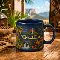 Mug à café en céramique souvenir du Venezuela, personnalisé, cadeau touristique avec design de monument, boîte cadeau, OEM ODM, vente en gros