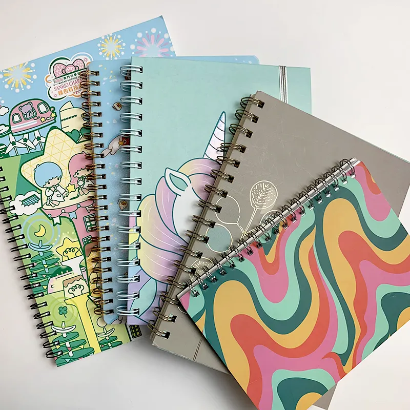 Caderno espiral para escritório, escola, negócios, material de impressão personalizado, papel de alta qualidade, caderno A4 A5, plano para presentes