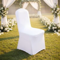 Housse de chaise en soie de lait en gros, couleurs variées, housse de chaise élastique pour banquet, fête, décoration de chaise de mariage