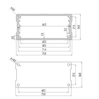 Boîtier de commande en alliage d'aluminium anodisé étanche IP65 personnalisé avec dissipateur thermique à coque extrudée, certifié ROHS, service OEM/ODM