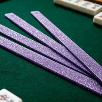 Offre Spéciale – Règle de Mahjong de Luxe en Acrylique, Lot de 4, avec Paillettes, pour Empilage de Cartes