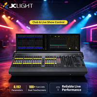 Console d'éclairage de scène professionnelle, écran tactile pliable de 15,6 pouces, 6 sorties DMX512, MA-NET ARTNET, UPS intégré avec flight case