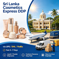 Cosmétiques du Sri Lanka Express DDP via UPS/DHL/FedEx, livraison rapide en 3-7 jours pour les envois de liquides/poudres
