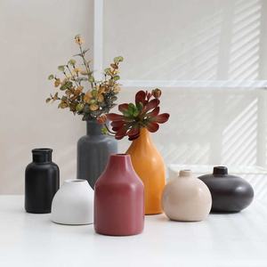 Jarrones de Cerámica de Color Morandi Nórdico, Florero de Cerámica, Relleno de Buena Calidad, Jarrón Creativo Hecho a Mano, Maceta, Decoración Moderna para el Hogar y la Oficina - Product Image 3