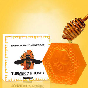 Jabón de cúrcuma y miel hecho a mano <span class=keywords><strong>natural</strong></span> personalizado al por mayor de fábrica - Product Image 1