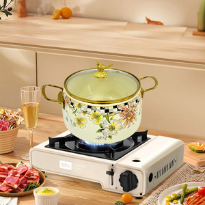 Ensemble de casseroles <span class=keywords><strong>en</strong></span> émail de haute qualité de style français Boyang, 4 pièces, ustensiles de cuisine, marmite - Product Image 2