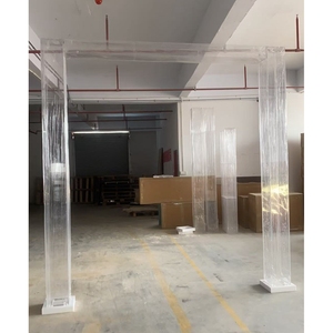 Decoración de Boda Personalizable de PVC Acrílico <span class=keywords><strong>Transparente</strong></span> con <span class=keywords><strong>Fondo</strong></span> de Arco BJ220102 para Salón de Bodas y Escenario - Product Image 5