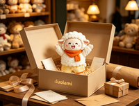Peluche Mouton Mignon, Jouet en Peluche Agneau Dessin Animé, Animal en Peluche Doux Personnalisé pour Cadeau d'Affaires, Mascotte de Marque, Jouet en Peluche Mouton Personnalisé