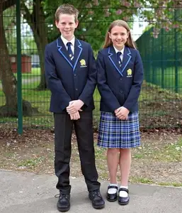 Birincil çocuk yüksek çocuklar anaokulu okul üniformaları erkek kız etek seti geri okul Dressy üniforma takım elbise