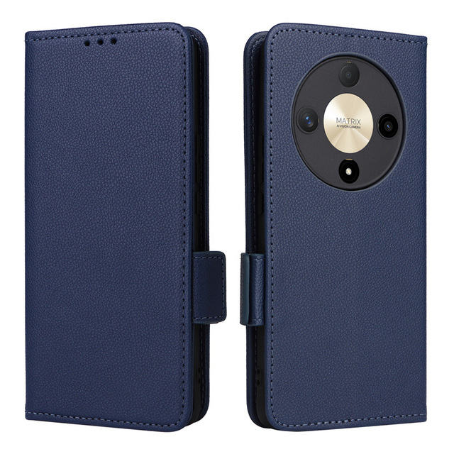 Luxury Lychee Pattern Flip Leather Wallet Phone Case for Huawei Honor X9B 5G/honor X50 Shockproof Ce As Photos Xmx,xmx