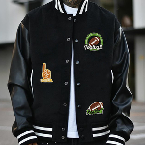 15個入りアメリカンフットボールアイアンオンパッチセット刺繍入りスポーツアップリケジャケットバッグシャツキャップDIYゲームデー応援デコレーション - Product Image 5