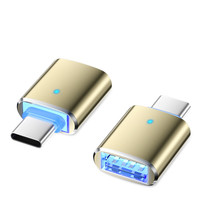 Adaptateur de connecteur usb c otg de type prix usine avec 3 lumières led pour tablette de téléphone mobile intelligent Android