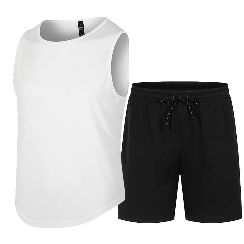 White waistcoat black shorts