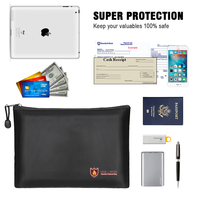 Sac ignifuge extra large A5 en silicone, imperméable, pour argent et documents