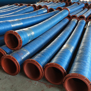 Bền đường kính lớn 8inch 10BAR ống cao su với phụ kiện mặt bích chống mài mòn xây dựng trang web vữa chuyển ống - Product Image 4