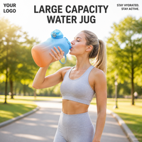 Bouteille d'eau en plastique pour la salle de sport, le sport, la remise en forme, bouteilles d'eau avec message de motivation