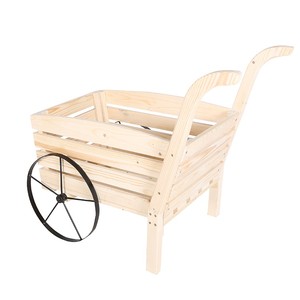 Chariot de fleurs en bois pour adultes, chariot de jardin amovible d'intérieur et d'extérieur décoratif - Product Image 6