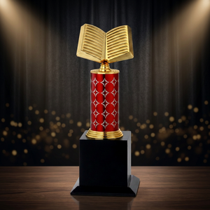 Trophée en métal moulé sous pression, grand format, attrayant, avec gravure, pour les vainqueurs de championnats, les événements d'entreprise, l'excellence académique - Conception portable - Product Image 1