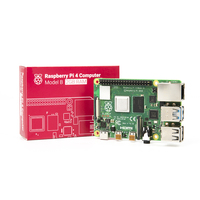 Placa de desarrollo de placa base Raspberry Pi 4, modelo B, 1GB, 2GB, 4GB y 8GB de RAM, Original, hecha en el Reino Unido