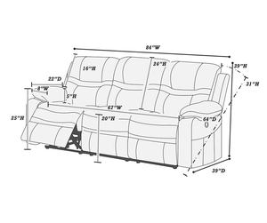 أريكة عصرية متحركة بثلاثة مقاعد وأرجل معدنية قابلة للإمالة، أثاث لغرفة المعيشة من الجلد الصناعي المسامي - Product Image 6