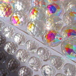 Esferas de Cristal Transparentes de Color AB, Atrapasoles, 20mm 30mm 40mm, Piezas para Lámparas de Araña, Bolas de Cristal - Product Image 3