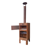 Four à pizza moderne de jardin à haut rendement 2026 en acier Corten durable avec barbecue intégré – Vente chaude