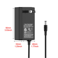 Adaptador de Corriente de Pared MYIXI de 60W, 12V 5A, Enchufe para Luz LED y Amplificador de CCTV, Material de PC, CA 100-240V a CC 12V