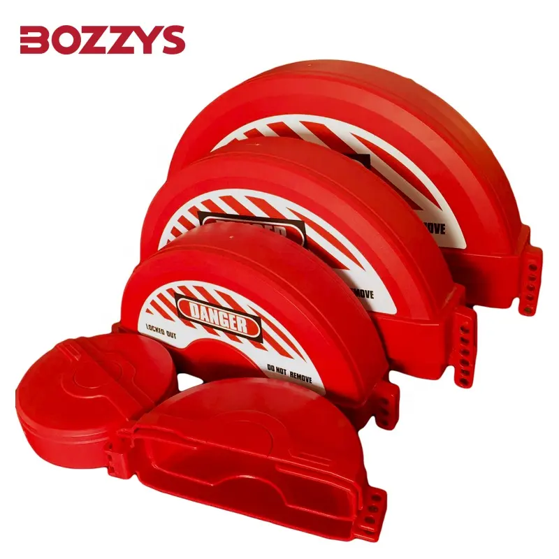 BOZZYS katup pengunci pintu industri, 25mm hingga 600mm merah keselamatan dapat dilipat dengan 2-4 lubang gembok